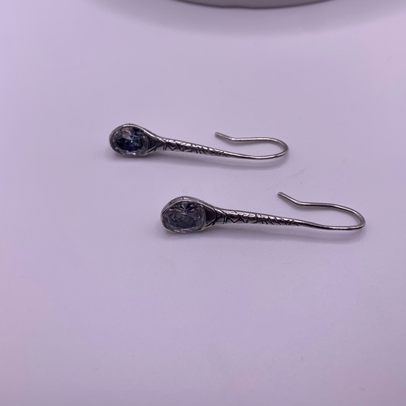 Silpada Vintage Sterling FALLING STAR Cubic Zirconia Threader Earrings - Picture 14 of 16